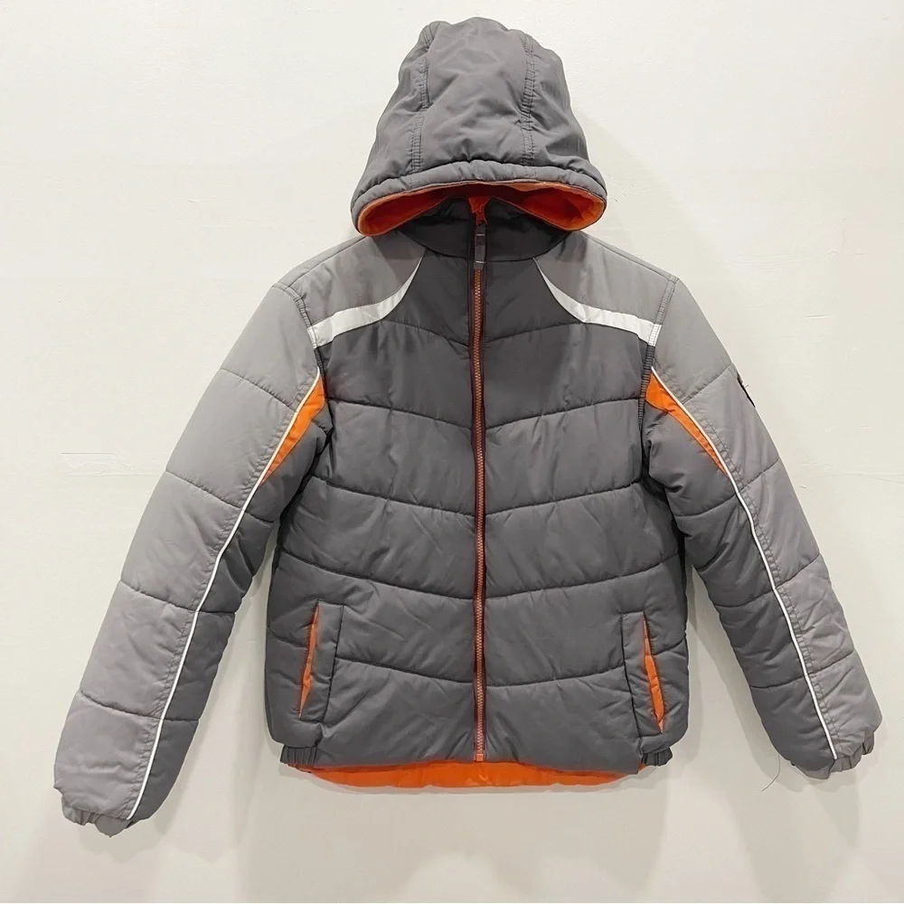 Protection System Puffer Quilted Jacket Grey Kids Size 18/20